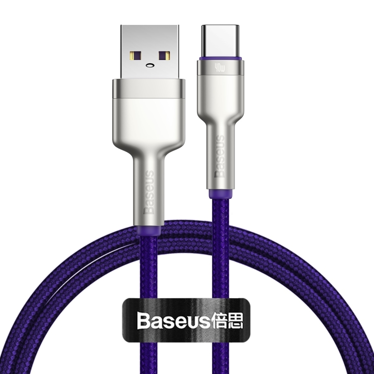 Baseus CATJK-A05 Cafule Series 40W USB to Type-C / USB-C Metal Charging Data Cable, Length:1m(Purple)
Baseus CATJK-A05 Cafule Series 40W USB to Type-C / USB-C Metal Charging Data Cable, Length:1m(Purple)