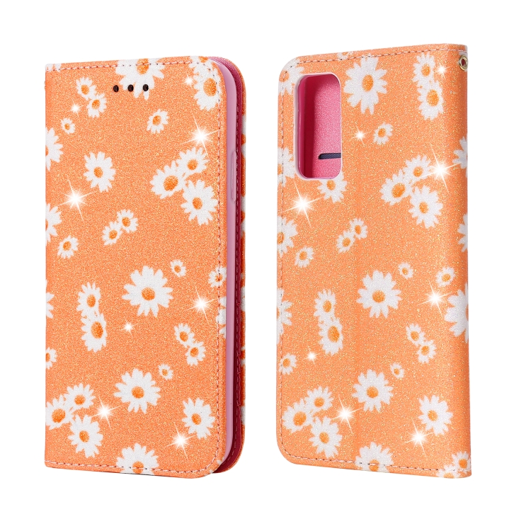 For Samsung Galaxy S20 FE Glittering Daisy Magnetic Horizontal Flip Leather Case with Holder & Card Slots & Photo Frame(Orange)
For Samsung Galaxy S20 FE Glittering Daisy Magnetic Horizontal Flip Leather Case with Holder & Card Slots & Photo Frame(Orange)