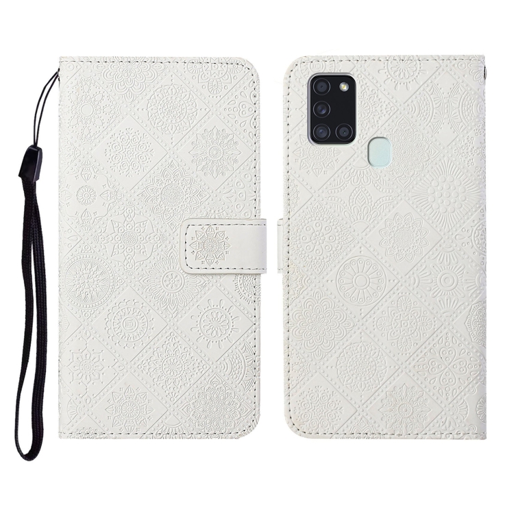For Samsung Galaxy A21s Ethnic Style Embossed Pattern Horizontal Flip Leather Case with Holder & Card Slots & Wallet & Lanyard(White)
For Samsung Galaxy A21s Ethnic Style Embossed Pattern Horizontal Flip Leather Case with Holder & Card Slots & Wallet & Lanyard(White)