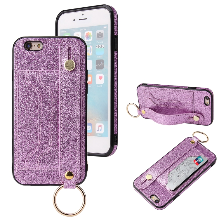 Glitter Powder PU+TPU Shockproof Protective Case with Holder & Card Slots & Wrist Strap For iPhone 6 / 6s(Purple)
Glitter Powder PU+TPU Shockproof Protective Case with Holder & Card Slots & Wrist Strap For iPhone 6 / 6s(Purple)