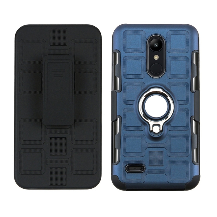 For LG K10 (2018) EU / US Version 3 In 1 Cube PC + TPU Protective Case with 360 Degrees Rotate Silver Ring Holder(Navy Blue)
For LG K10 (2018) EU / US Version 3 In 1 Cube PC + TPU Protective Case with 360 Degrees Rotate Silver Ring Holder(Navy Blue)