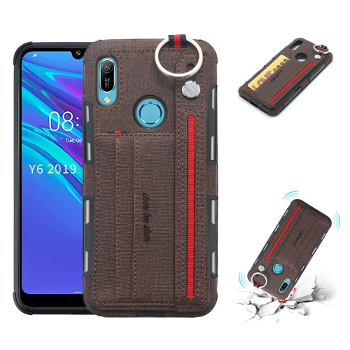 For Huawei Y6 (2019) Cloth Texture + TPU Shockproof Protective Case with Metal Ring & Holder & Card Slots & Hanging Strap(Coffee)
For Huawei Y6 (2019) Cloth Texture + TPU Shockproof Protective Case with Metal Ring & Holder & Card Slots & Hanging Strap(Coffee)