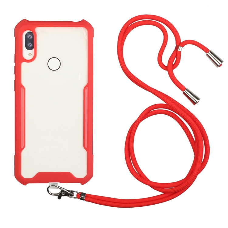 For Samsung Galaxy A10s / M10s Acrylic + Color TPU Shockproof Case with Neck Lanyard(Red)
For Samsung Galaxy A10s / M10s Acrylic + Color TPU Shockproof Case with Neck Lanyard(Red)