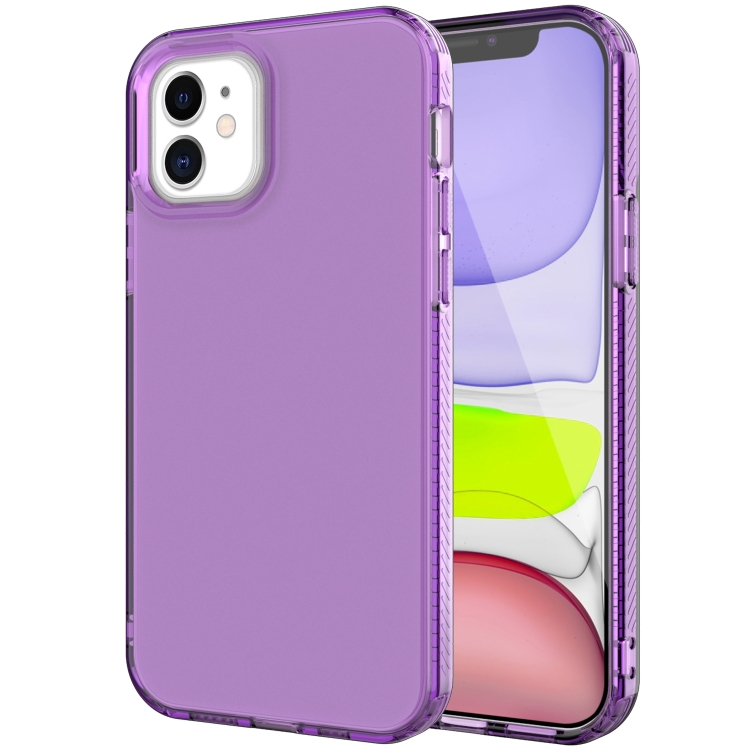 Shockproof Transparent Protective Case For iPhone 12 mini(Purple) 
Shockproof Transparent Protective Case For iPhone 12 mini(Purple)