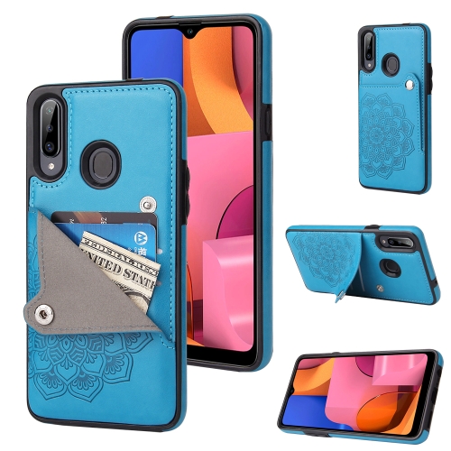 For Samsung Galaxy A20s Embossed Pattern PU + TPU Protective Case with Holder & Wallet & Card Slots(Blue)
For Samsung Galaxy A20s Embossed Pattern PU + TPU Protective Case with Holder & Wallet & Card Slots(Blue)
