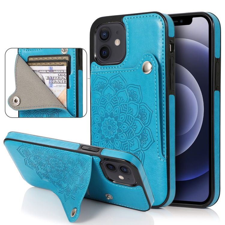 Embossed Pattern PU + TPU Protective Case with Holder & Wallet & Card Slots For iPhone 12 mini(Blue)
Embossed Pattern PU + TPU Protective Case with Holder & Wallet & Card Slots For iPhone 12 mini(Blue)