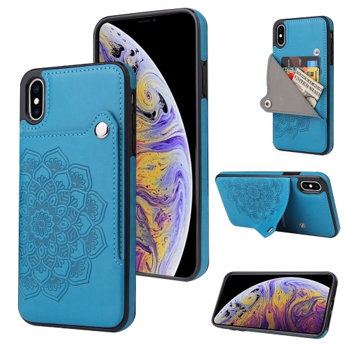 Embossed Pattern PU + TPU Protective Case with Holder & Wallet & Card Slots For iPhone X / XS(Blue)
Embossed Pattern PU + TPU Protective Case with Holder & Wallet & Card Slots For iPhone X / XS(Blue)