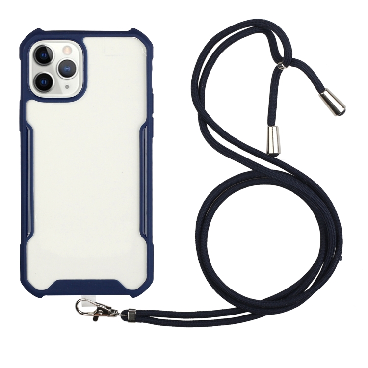 Acrylic + Color TPU Shockproof Case with Neck Lanyard For iPhone 11(Dark Blue)
Acrylic + Color TPU Shockproof Case with Neck Lanyard For iPhone 11(Dark Blue)
