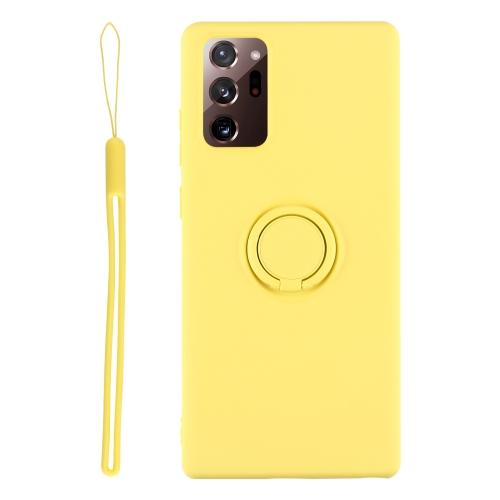 For Samsung Galaxy Note10 Plus Solid Color Liquid Silicone Shockproof Full Coverage Protective Case with Ring Holder & Lanyard(Yellow)
For Samsung Galaxy Note10 Plus Solid Color Liquid Silicone Shockproof Full Coverage Protective Case with Ring Holder & Lanyard(Yellow)