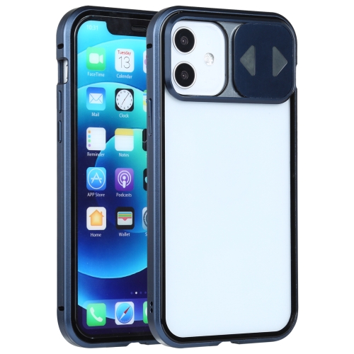 Sliding Lens Cover Mirror Design Four-corner Shockproof Magnetic Metal Frame Double-sided Tempered Glass Case For iPhone 12 mini(Blue)
Sliding Lens Cover Mirror Design Four-corner Shockproof Magnetic Metal Frame Double-sided Tempered Glass Case For iPhone 12 mini(Blue)