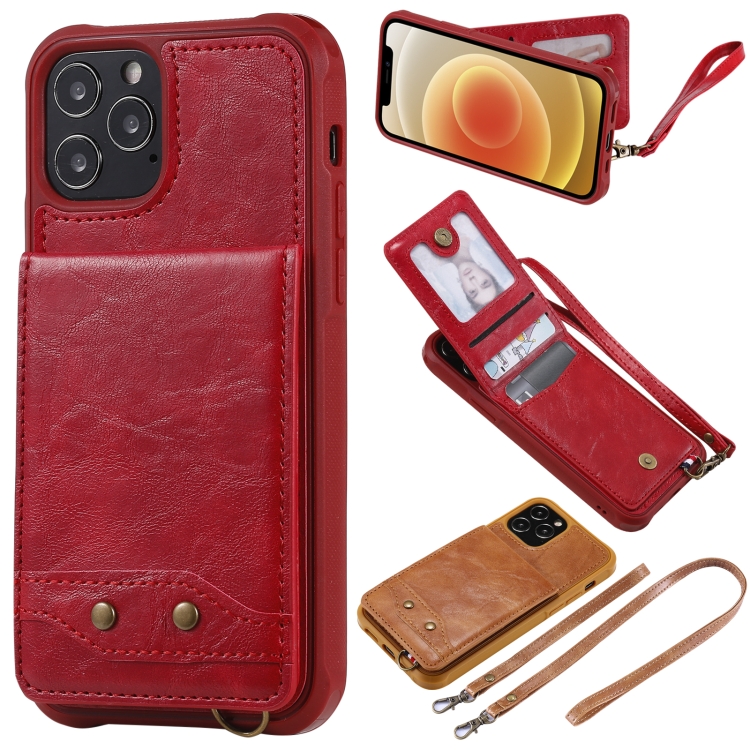 Vertical Flip Wallet Shockproof Back Cover Protective Case with Holder & Card Slots & Lanyard & Photos Frames For iPhone 12 / 12 Pro(Red)
Vertical Flip Wallet Shockproof Back Cover Protective Case with Holder & Card Slots & Lanyard & Photos Frames For iPhone 12 / 12 Pro(Red)