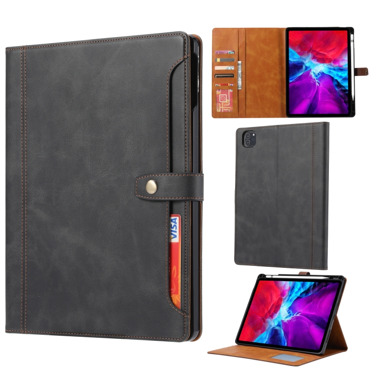 Calf Texture Double Fold Clasp Horizontal Flip Leather Case with Photo Frame & Holder & Card Slots & Wallet For iPad Pro 12.9 inch (2020)(Black)
Calf Texture Double Fold Clasp Horizontal Flip Leather Case with Photo Frame & Holder & Card Slots & Wallet For iPad Pro 12.9 inch (2020)(Black)