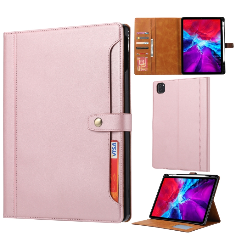 Calf Texture Double Fold Clasp Horizontal Flip Leather Case with Photo Frame & Holder & Card Slots & Wallet For iPad Pro 12.9 inch (2020)(Rose Gold)
Calf Texture Double Fold Clasp Horizontal Flip Leather Case with Photo Frame & Holder & Card Slots & Wallet For iPad Pro 12.9 inch (2020)(Rose Gold)