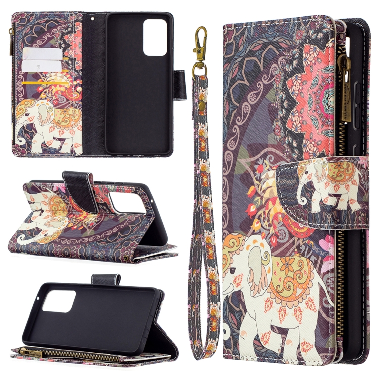 For Samsung Galaxy A72 5G / 4G Colored Drawing Pattern Zipper Horizontal Flip Leather Case with Holder & Card Slots & Wallet(Flower Elephants) 
For Samsung Galaxy A72 5G / 4G Colored Drawing Pattern Zipper Horizontal Flip Leather Case with Holder & Card Slots & Wallet(Flower Elephants)