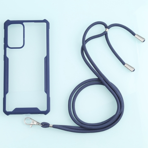 For Samsung Galaxy A72 5G / 4G Acrylic + Color TPU Shockproof Case with Neck Lanyard(Dark Blue)
For Samsung Galaxy A72 5G / 4G Acrylic + Color TPU Shockproof Case with Neck Lanyard(Dark Blue)