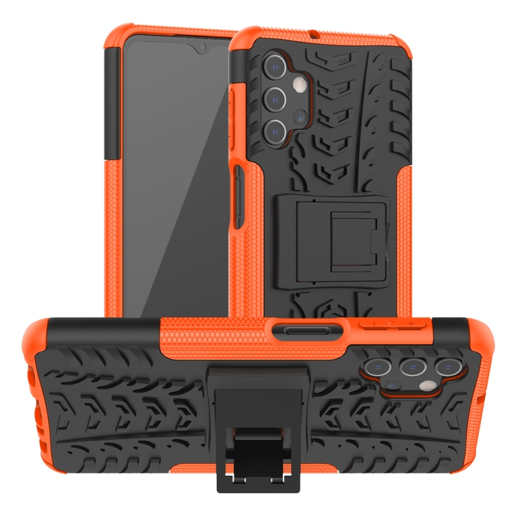 For Samsung Galaxy A32 5G Tire Texture Shockproof TPU+PC Protective Case with Holder(Orange)
For Samsung Galaxy A32 5G Tire Texture Shockproof TPU+PC Protective Case with Holder(Orange)