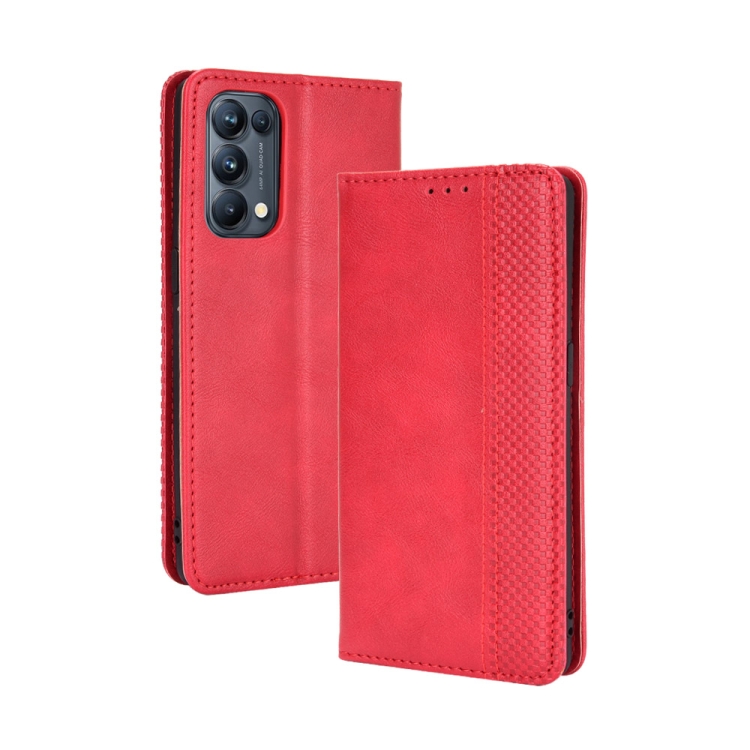 For OPPO Reno5 Pro 5G Magnetic Buckle Retro Crazy Horse Texture Horizontal Flip Leather Case with Holder & Card Slots & Photo Frame(Red)
For OPPO Reno5 Pro 5G Magnetic Buckle Retro Crazy Horse Texture Horizontal Flip Leather Case with Holder & Card Slots & Photo Frame(Red)