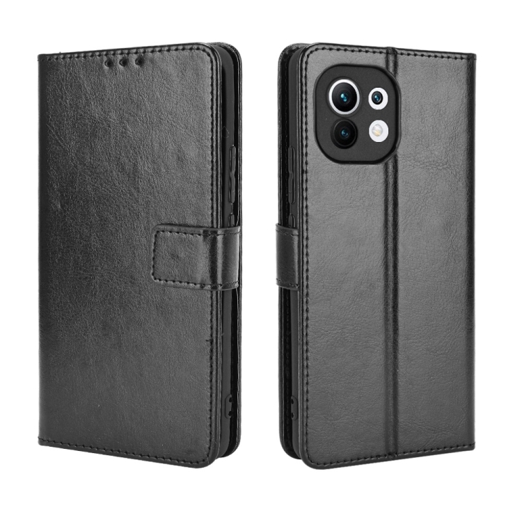 For Xiaomi Mi 11 Retro Crazy Horse Texture Horizontal Flip Leather Case with Holder & Card Slots & Photo Frame(Black)
For Xiaomi Mi 11 Retro Crazy Horse Texture Horizontal Flip Leather Case with Holder & Card Slots & Photo Frame(Black)