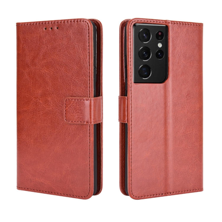 For Samsung Galaxy S21 Ultra 5G Retro Crazy Horse Texture Horizontal Flip Leather Case with Holder & Card Slots & Photo Frame(Brown)
For Samsung Galaxy S21 Ultra 5G Retro Crazy Horse Texture Horizontal Flip Leather Case with Holder & Card Slots & Photo Frame(Brown)