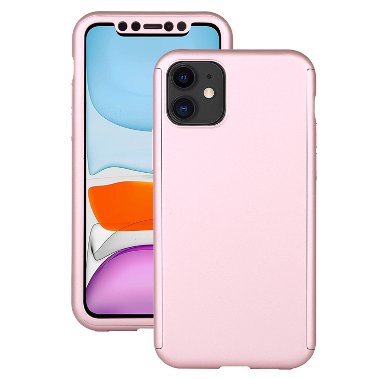For iPhone 11 Shockproof PC Full Coverage Protective Case with Tempered Glass Film(Rose Gold)
For iPhone 11 Shockproof PC Full Coverage Protective Case with Tempered Glass Film(Rose Gold)