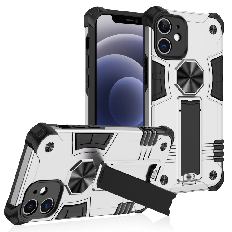 Shockproof TPU + PC Protective Case with Invisible Holder For iPhone 12 mini(Silver)
Shockproof TPU + PC Protective Case with Invisible Holder For iPhone 12 mini(Silver)
