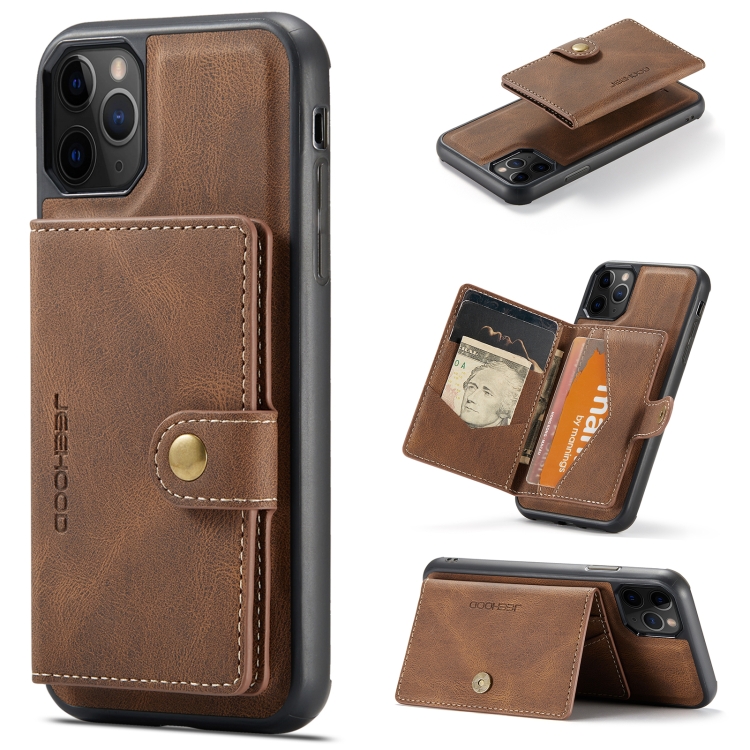 JEEHOOD Retro Magnetic Detachable Protective Case with Wallet & Card Slot & Holder For iPhone 11 Pro(Brown)
JEEHOOD Retro Magnetic Detachable Protective Case with Wallet & Card Slot & Holder For iPhone 11 Pro(Brown)