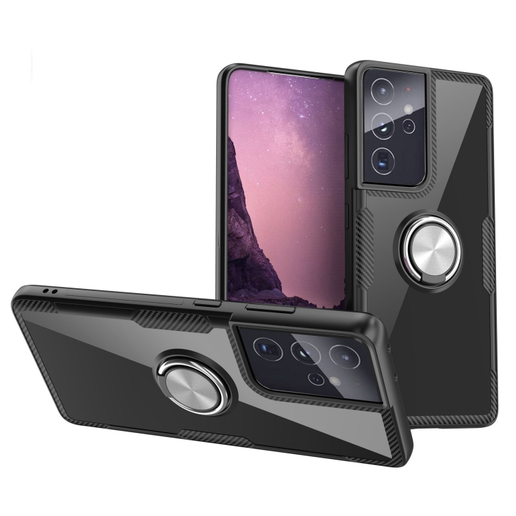For Samsung Galaxy S21 Ultra 5G Shockproof Transparent TPU + Acrylic Protective Case with Ring Holder(Black and Silver)
For Samsung Galaxy S21 Ultra 5G Shockproof Transparent TPU + Acrylic Protective Case with Ring Holder(Black and Silver)