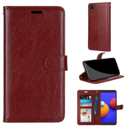 For Samsung Galaxy A01 Core Pure Color Horizontal Flip PU Leather Case with Holder & Card Slots & Wallet & Photo Frame(Brown)
For Samsung Galaxy A01 Core Pure Color Horizontal Flip PU Leather Case with Holder & Card Slots & Wallet & Photo Frame(Brown)
