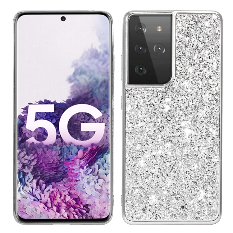 For Samsung Galaxy S21 Ultra 5G Glitter Powder Shockproof TPU Protective Case(Silver)
For Samsung Galaxy S21 Ultra 5G Glitter Powder Shockproof TPU Protective Case(Silver)