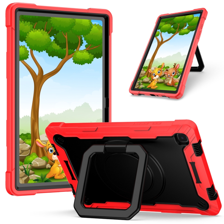 For Samsung Galaxy Tab A7 10.4 (2020) T500 / T505 Contrast Color Shockproof Robot Silicone + PC Case with Wristband Holder(Red + Black)
For Samsung Galaxy Tab A7 10.4 (2020) T500 / T505 Contrast Color Shockproof Robot Silicone + PC Case with Wristband Holder(Red + Black)