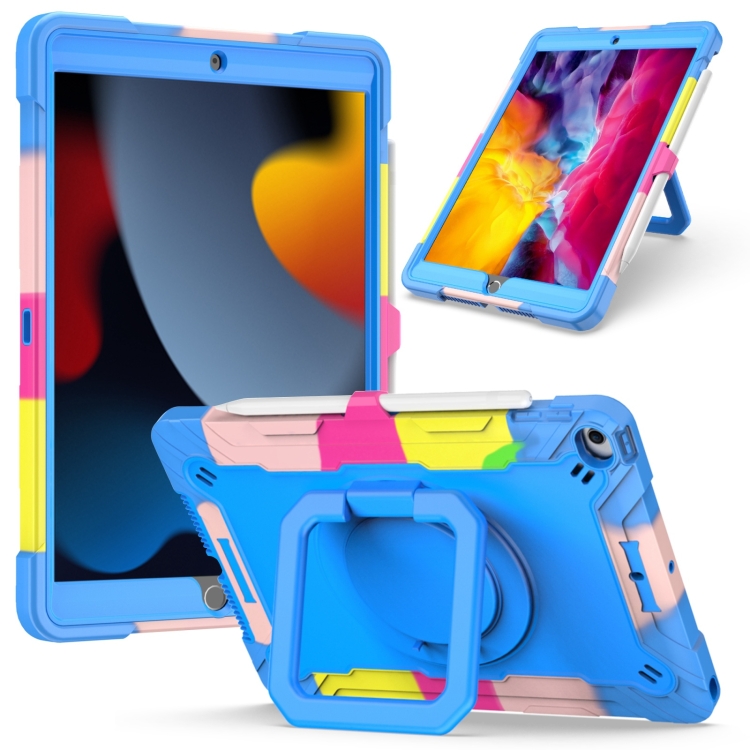 Contrast Color Shockproof Robot Silicone + PC Case with Wristband Holder For iPad 10.2 & 10.2 (2020)(Camouflage + Blue)
Contrast Color Shockproof Robot Silicone + PC Case with Wristband Holder For iPad 10.2 & 10.2 (2020)(Camouflage + Blue)