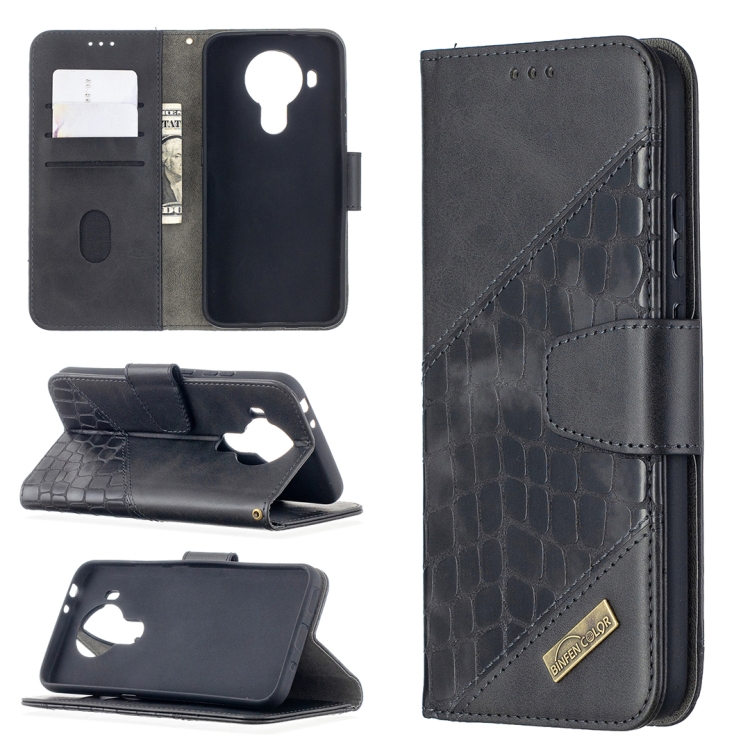 For Nokia 5.4 Matching Color Crocodile Texture Horizontal Flip PU Leather Case with Wallet & Holder & Card Slots(Black)
For Nokia 5.4 Matching Color Crocodile Texture Horizontal Flip PU Leather Case with Wallet & Holder & Card Slots(Black)