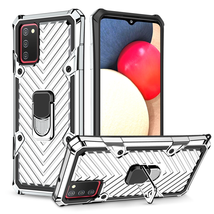 For Samsung Galaxy A02s (US Version) Cool Armor PC + TPU Shockproof Case with 360 Degree Rotation Ring Holder(Silver)
For Samsung Galaxy A02s (US Version) Cool Armor PC + TPU Shockproof Case with 360 Degree Rotation Ring Holder(Silver)