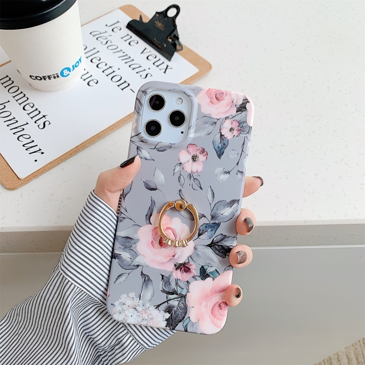 Shockproof IMD TPU Protective Case with Ring Holder For iPhone 11 Pro(Grey Background Flower)
Shockproof IMD TPU Protective Case with Ring Holder For iPhone 11 Pro(Grey Background Flower)