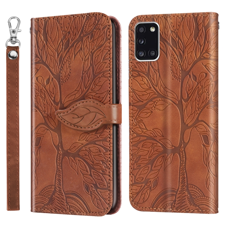 For Samsung Galaxy A31 Life of Tree Embossing Pattern Horizontal Flip Leather Case with Holder & Card Slot & Wallet & Photo Frame & Lanyard(Brown)
For Samsung Galaxy A31 Life of Tree Embossing Pattern Horizontal Flip Leather Case with Holder & Card Slot & Wallet & Photo Frame & Lanyard(Brown)