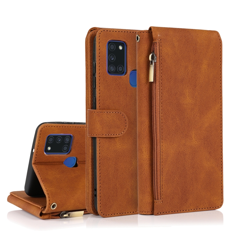For Samsung Galaxy A21s Skin-feel Crazy Horse Texture Zipper Wallet Bag Horizontal Flip Leather Case with Holder & Card Slots & Wallet & Lanyard(Brown)
For Samsung Galaxy A21s Skin-feel Crazy Horse Texture Zipper Wallet Bag Horizontal Flip Leather Case with Holder & Card Slots & Wallet & Lanyard(Brown)