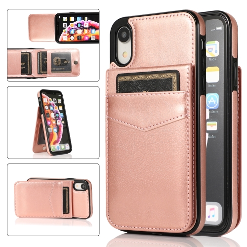 Solid Color PC + TPU Protective Case with Holder & Card Slots For iPhone XR(Rose Gold)
Solid Color PC + TPU Protective Case with Holder & Card Slots For iPhone XR(Rose Gold)