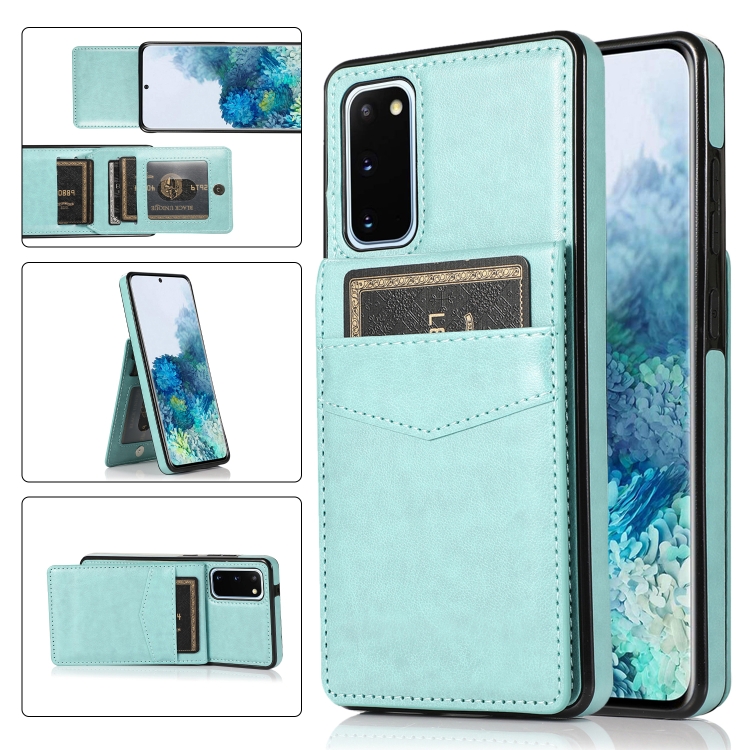 For Samsung Galaxy S20 Solid Color PC + TPU Protective Case with Holder & Card Slots(Green)
For Samsung Galaxy S20 Solid Color PC + TPU Protective Case with Holder & Card Slots(Green)