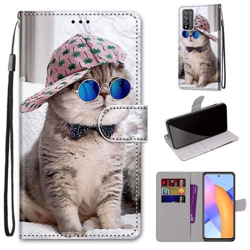 For Honor 10X Lite Coloured Drawing Cross Texture Horizontal Flip PU Leather Case with Holder & Card Slots & Wallet & Lanyard(Slant Hat Blue Mirror Cat)
For Honor 10X Lite Coloured Drawing Cross Texture Horizontal Flip PU Leather Case with Holder & Card Slots & Wallet & Lanyard(Slant Hat Blue Mirror Cat)