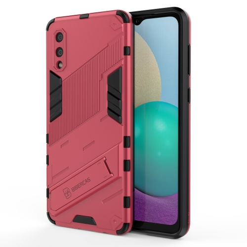 For Samsung Galaxy A02 (EU Version) Punk Armor 2 in 1 PC + TPU Shockproof Case with Invisible Holder(Light Red)
For Samsung Galaxy A02 (EU Version) Punk Armor 2 in 1 PC + TPU Shockproof Case with Invisible Holder(Light Red)