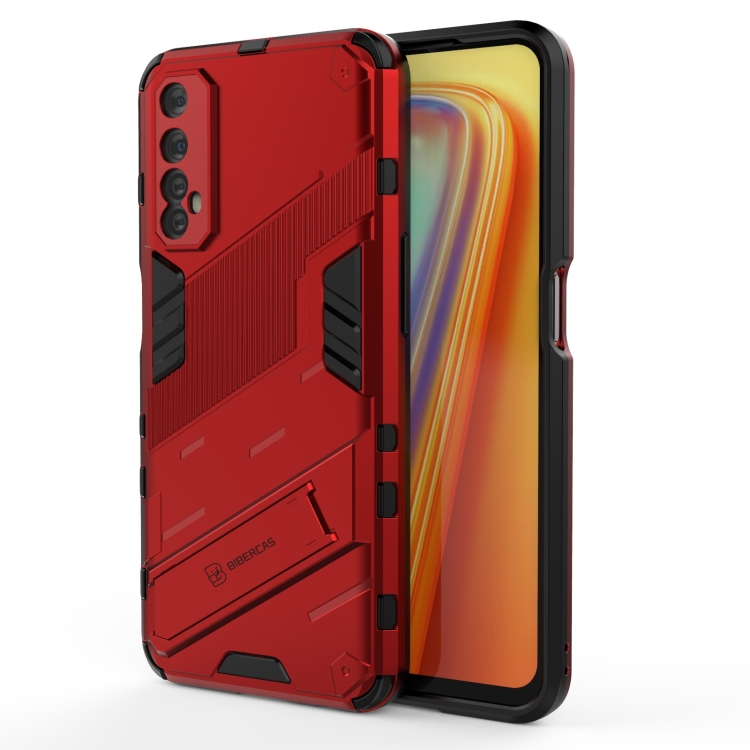 For OPPO Realme 7 Punk Armor 2 in 1 PC + TPU Shockproof Case with Invisible Holder(Red) 
For OPPO Realme 7 Punk Armor 2 in 1 PC + TPU Shockproof Case with Invisible Holder(Red)