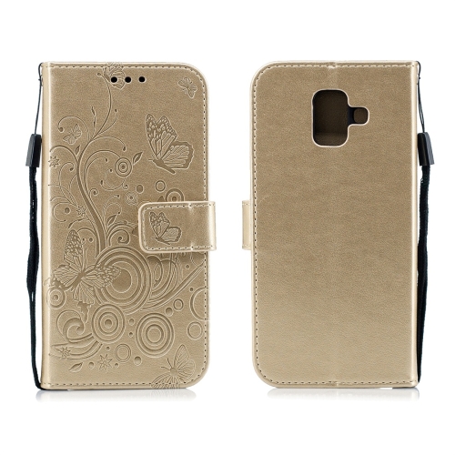 For Galaxy A6 (2018) Butterflies Love Flowers Pattern Horizontal Flip Leather Case with Holder & Card Slots & Wallet & Lanyard(Gold)
For Galaxy A6 (2018) Butterflies Love Flowers Pattern Horizontal Flip Leather Case with Holder & Card Slots & Wallet & Lanyard(Gold)