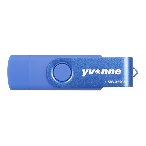 

Yvonne YT602-3 USB 3.0 USB + Micro OTG USB Flash Drives U Disk, Capacity:64GB(Blue)