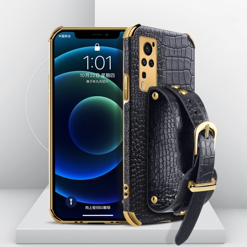 Electroplated TPU Crocodile Pattern Leather Case with Wrist Strap For vivo X60 Pro(Black)
Electroplated TPU Crocodile Pattern Leather Case with Wrist Strap For vivo X60 Pro(Black)