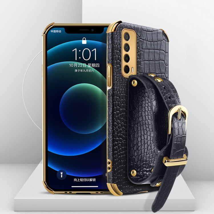 For Huawei Enjoy 20 SE Electroplated TPU Crocodile Pattern Leather Case with Wrist Strap(Black)
For Huawei Enjoy 20 SE Electroplated TPU Crocodile Pattern Leather Case with Wrist Strap(Black)
