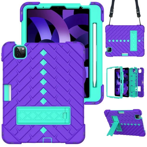 Shockproof Rhombus Robot PC + Silicone Protective Case with Holder & Shoulder Strap For iPad Air (2020) 10.9(Purple+Mint Green)
Shockproof Rhombus Robot PC + Silicone Protective Case with Holder & Shoulder Strap For iPad Air (2020) 10.9(Purple+Mint Green)