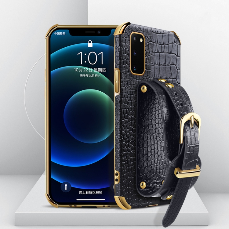 Electroplated TPU Crocodile Pattern Leather Case with Wrist Strap For Samsung Galaxy S20(Black)
Electroplated TPU Crocodile Pattern Leather Case with Wrist Strap For Samsung Galaxy S20(Black)