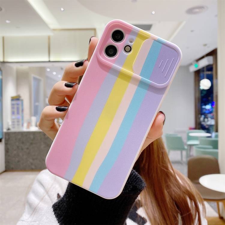 Rainbow Sliding Lens Cover Design Shockproof Protective Case For iPhone 12 Pro Max(A)
Rainbow Sliding Lens Cover Design Shockproof Protective Case For iPhone 12 Pro Max(A)