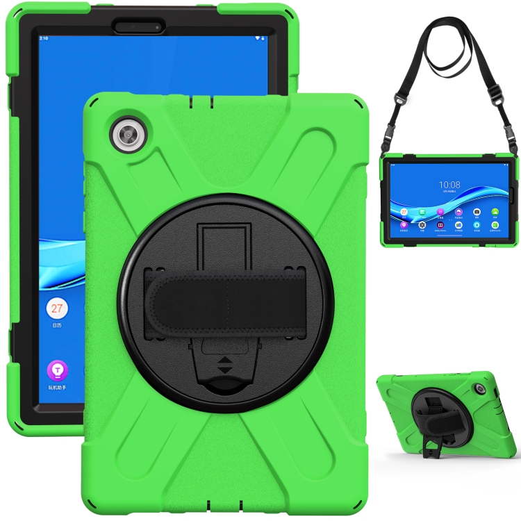 For Lenovo Tab M10 HD 2nd Gen TB-X306X Shockproof Colorful Silicone + PC Protective Case with Holder & Hand Grip Strap & Shoulder Strap(Green)
For Lenovo Tab M10 HD 2nd Gen TB-X306X Shockproof Colorful Silicone + PC Protective Case with Holder & Hand Grip Strap & Shoulder Strap(Green)