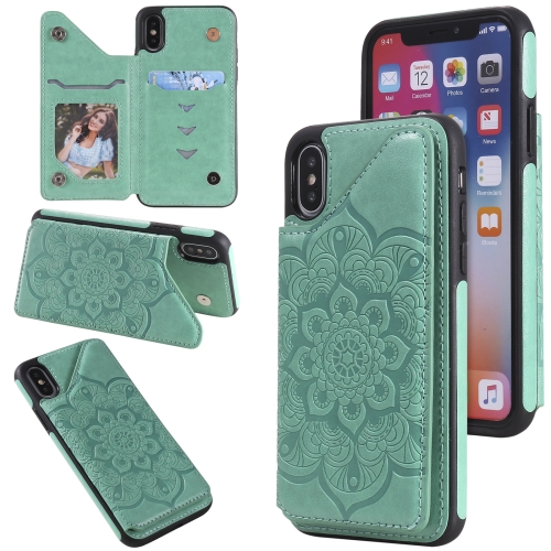 Flower Embossing Pattern Shockproof Protective Case with Holder & Card Slots & Photo Frame For iPhone XS / X(Green)
Flower Embossing Pattern Shockproof Protective Case with Holder & Card Slots & Photo Frame For iPhone XS / X(Green)